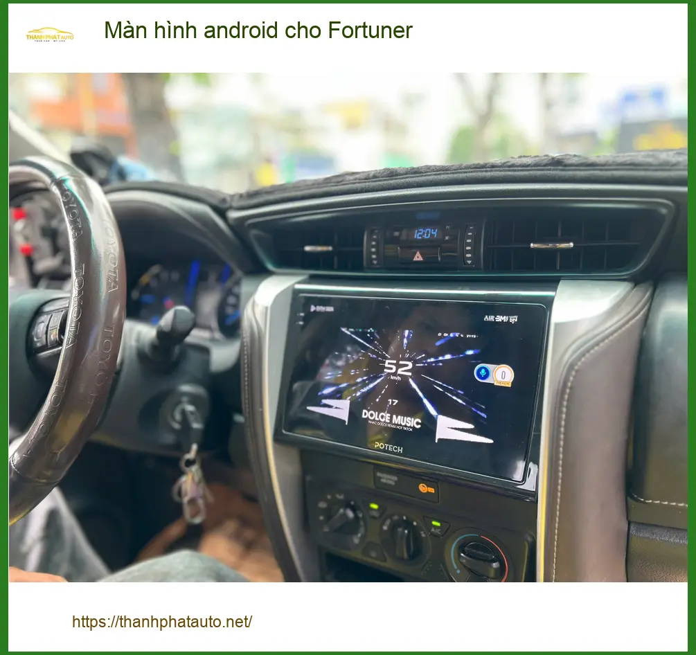 Anh Khải lắp màn hình Android cho Fortuner tại Quận 8 để tối ưu hành trình ảnh thực tế 2