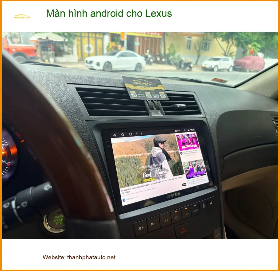 Anh Kiên lắp màn hình Android cho Lexus tại Quận Phú Nhuận để xem giải trí.