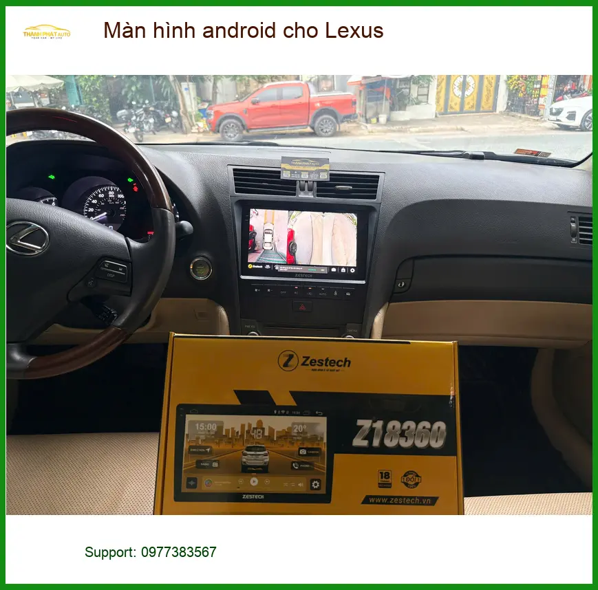 Anh Minh lắp màn hình Android cho Lexus LX 570 tại Gò Vấp vì màn zin lỗi thời ảnh thực tế 2