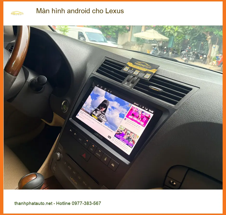 Anh Kiên lắp màn hình Android cho Lexus tại Quận Phú Nhuận để xem giải trí. ảnh thực tế 3