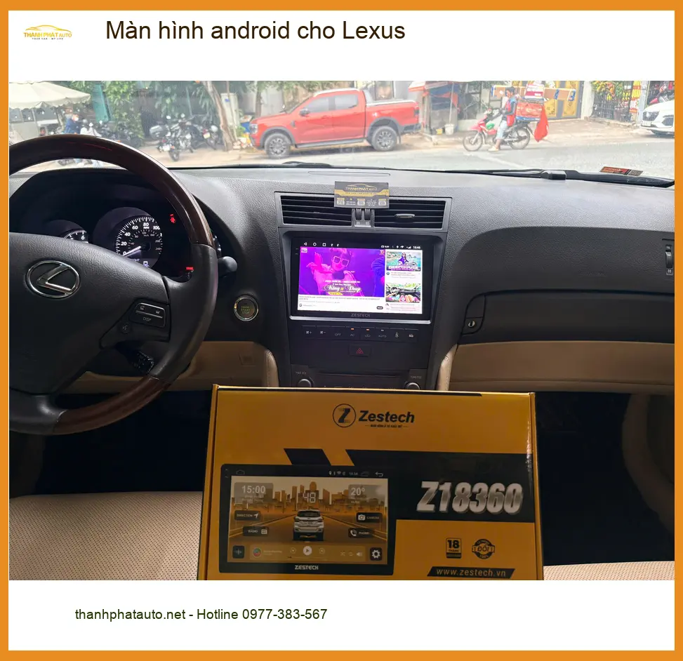 Anh Minh lắp màn hình Android cho Lexus LX 570 tại Gò Vấp vì màn zin lỗi thời ảnh thực tế 4