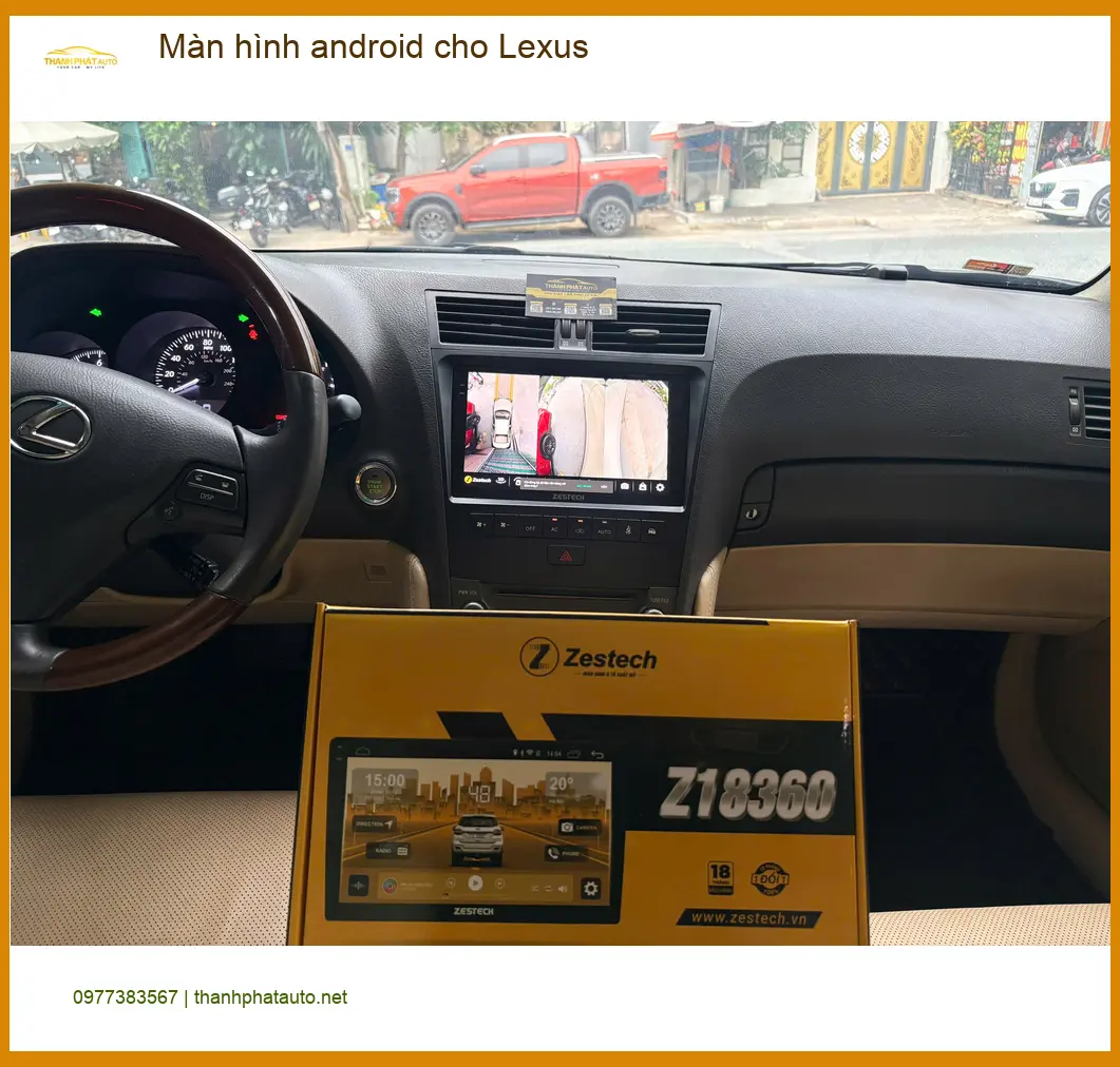 Chú Bách lắp màn hình Android cho Lexus RX350 ở Quận Tân Phú vì màn zin lỗi thời ảnh thực tế 2