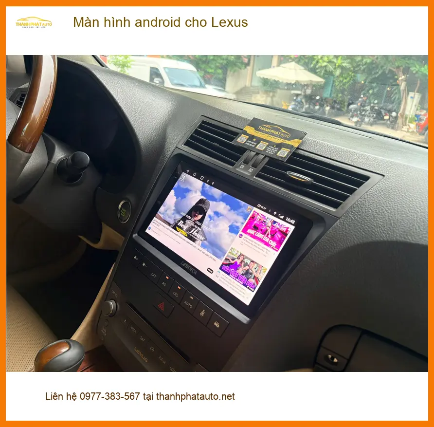 Anh Khải lắp màn hình Android cho Lexus RX350 tại Quận 1 vì màn zin thiếu tính năng giải trí