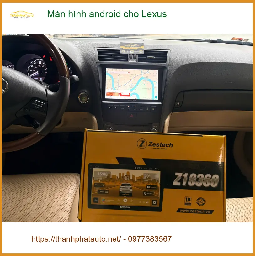 Anh Khải lắp màn hình Android cho Lexus RX350 tại Quận 1 vì màn zin thiếu tính năng giải trí ảnh thực tế 2