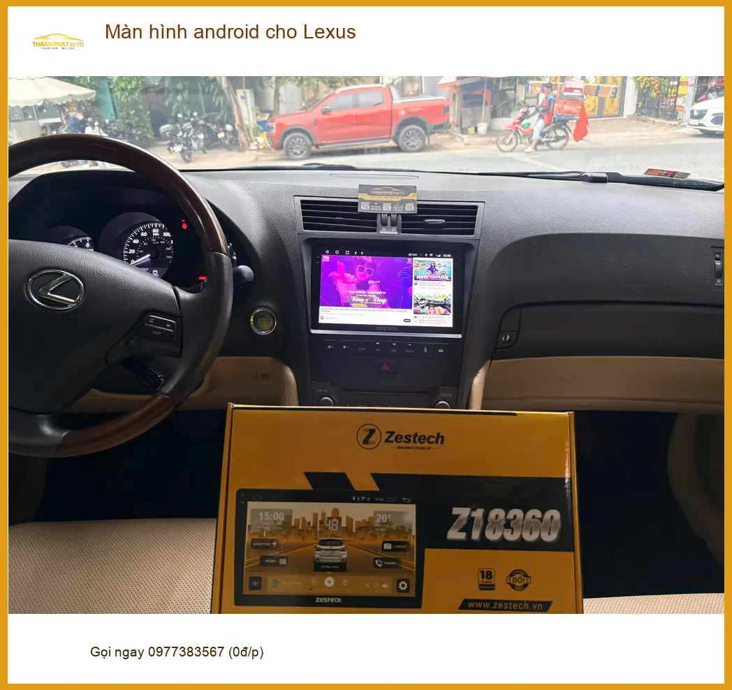 Anh Tấn lắp màn hình Android cho Lexus RX 350 tại Nhà Bè vì màn hình zin đã cũ ảnh thực tế 5