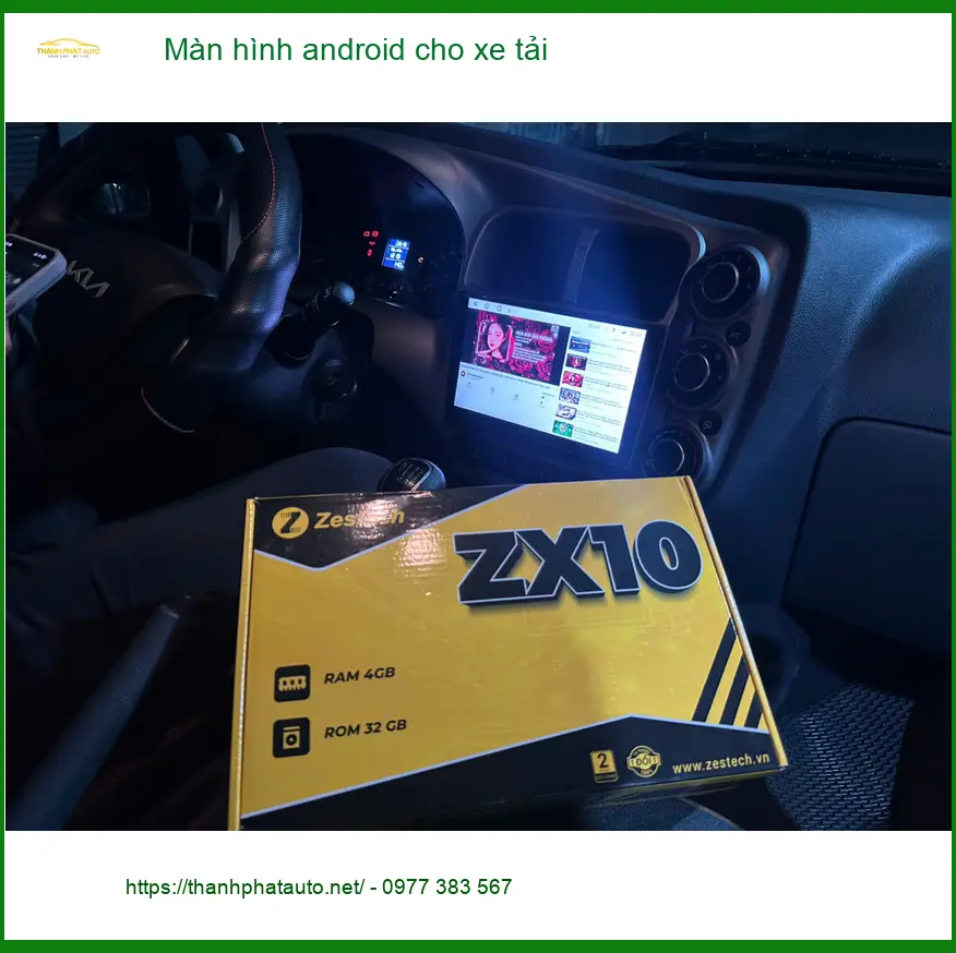 Anh Cường nâng cấp màn hình android cho xe tải Isuzu tại Quận 1 vì màn hình cũ bị đơ ảnh thực tế 2