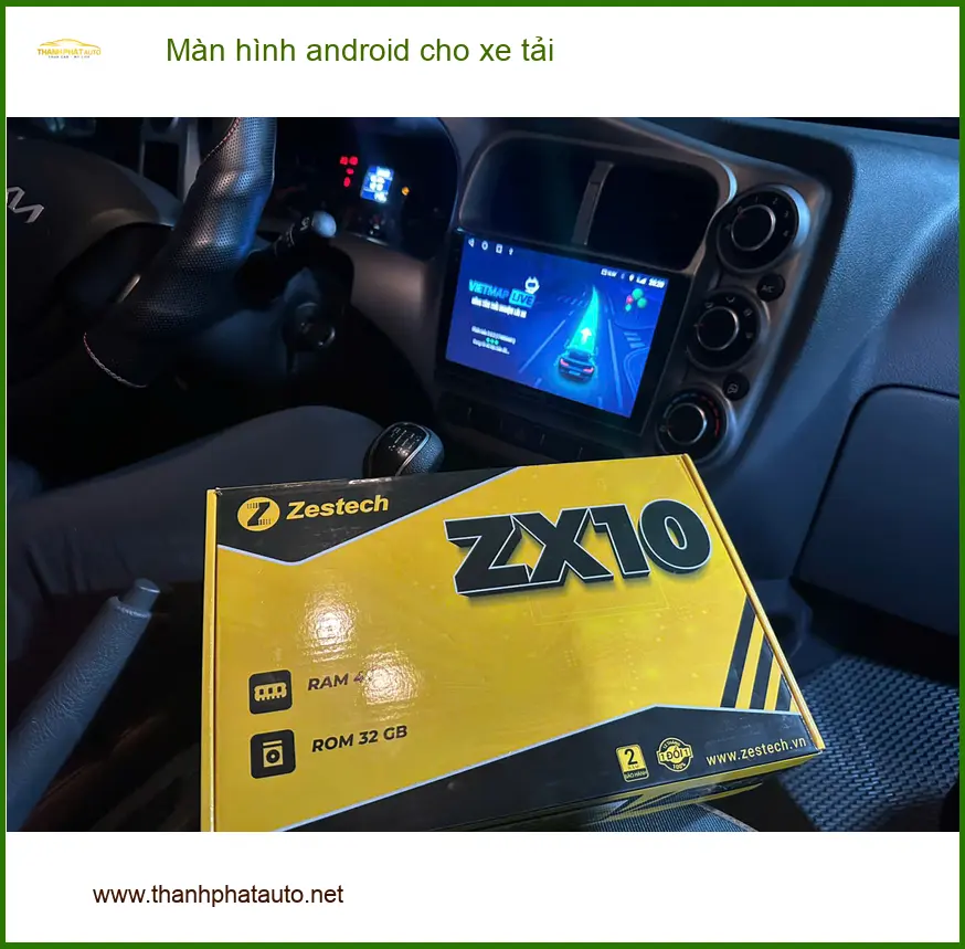 Anh Cường nâng cấp màn hình android cho xe tải Isuzu tại Quận 1 vì màn hình cũ bị đơ ảnh thực tế 4