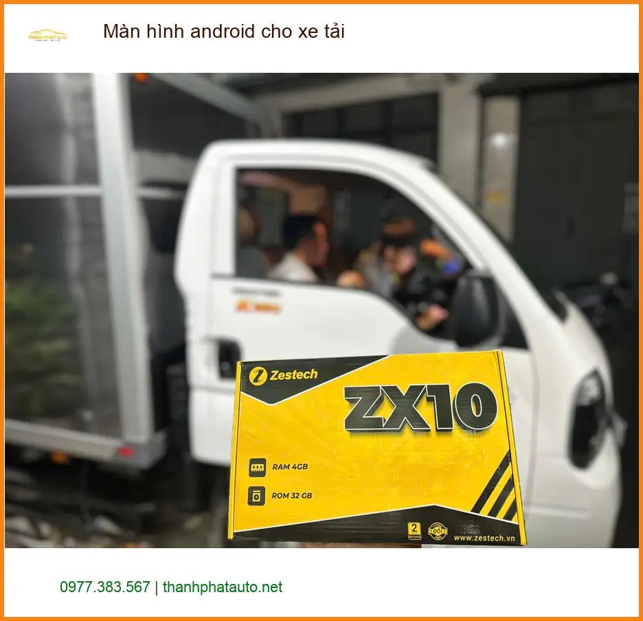 Chú Phong lắp màn hình Android cho xe tải Isuzu QKR tại Quận 2 vì màn hình cũ đã hỏng ảnh thực tế 2