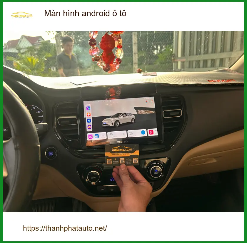 Chú Dũng lắp màn hình Android ô tô cho Toyota Camry ở Cần Giờ vì màn zin cũ, khó dùng ảnh thực tế 3