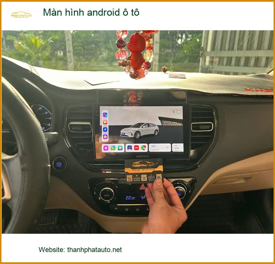Chú Dũng lắp màn hình Android ô tô cho Toyota Camry ở Cần Giờ vì màn zin cũ, khó dùng ảnh thực tế 4