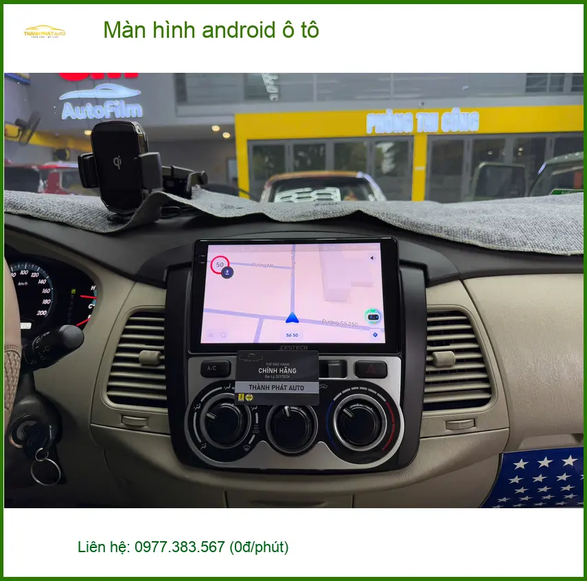 Anh Tấn lắp màn hình android ô tô Toyota Vios tại Quận 10