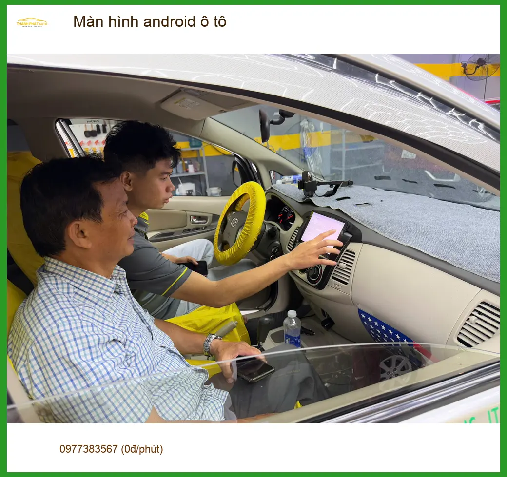 Chú Bình An lắp Màn hình android ô tô cho Hyundai Accent tại Bình Tân ảnh thực tế 4