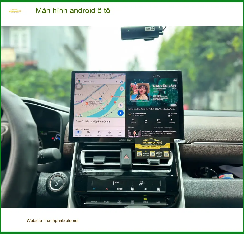 Chị Thanh nâng cấp màn hình Android ô tô Hyundai Accent tại Quận 12 do màn zin ít tính năng ảnh thực tế 3