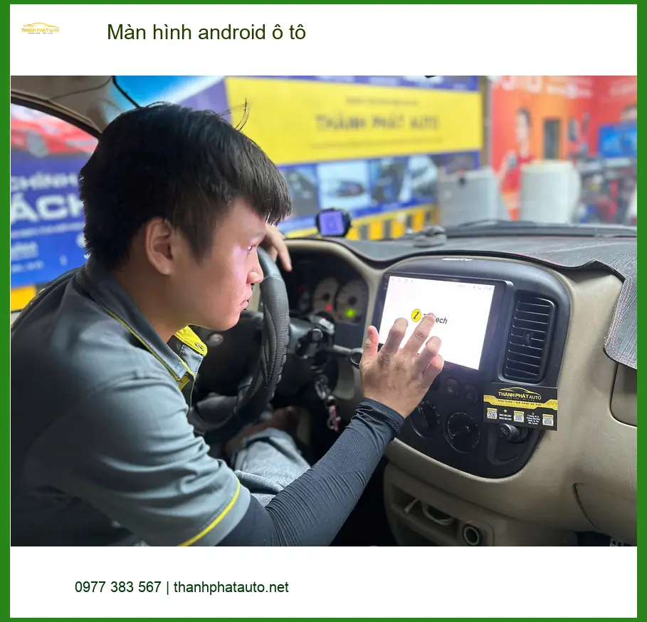Chú Tùng lắp màn hình Android ô tô cho Kia K3 tại Quận 7 vì màn zin không có dẫn đường ảnh thực tế 3