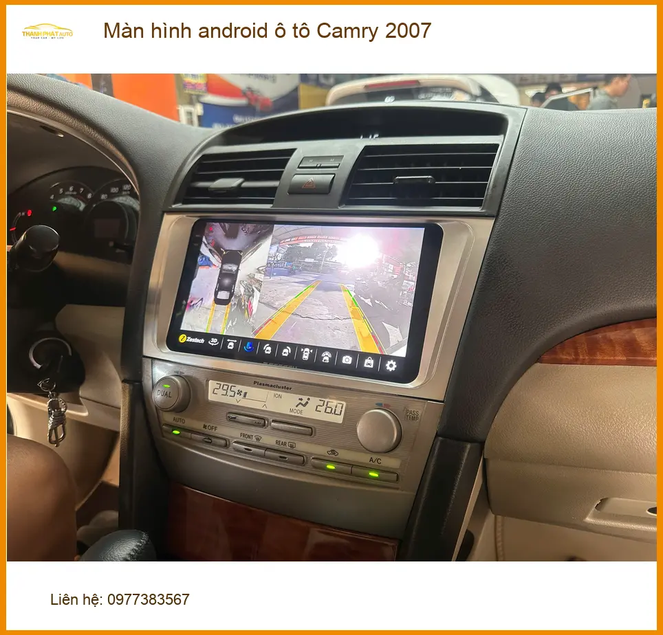 Anh Khải lắp màn hình Android ô tô Camry 2007 tại Quận 2 nâng tầm trải nghiệm. ảnh thực tế 2