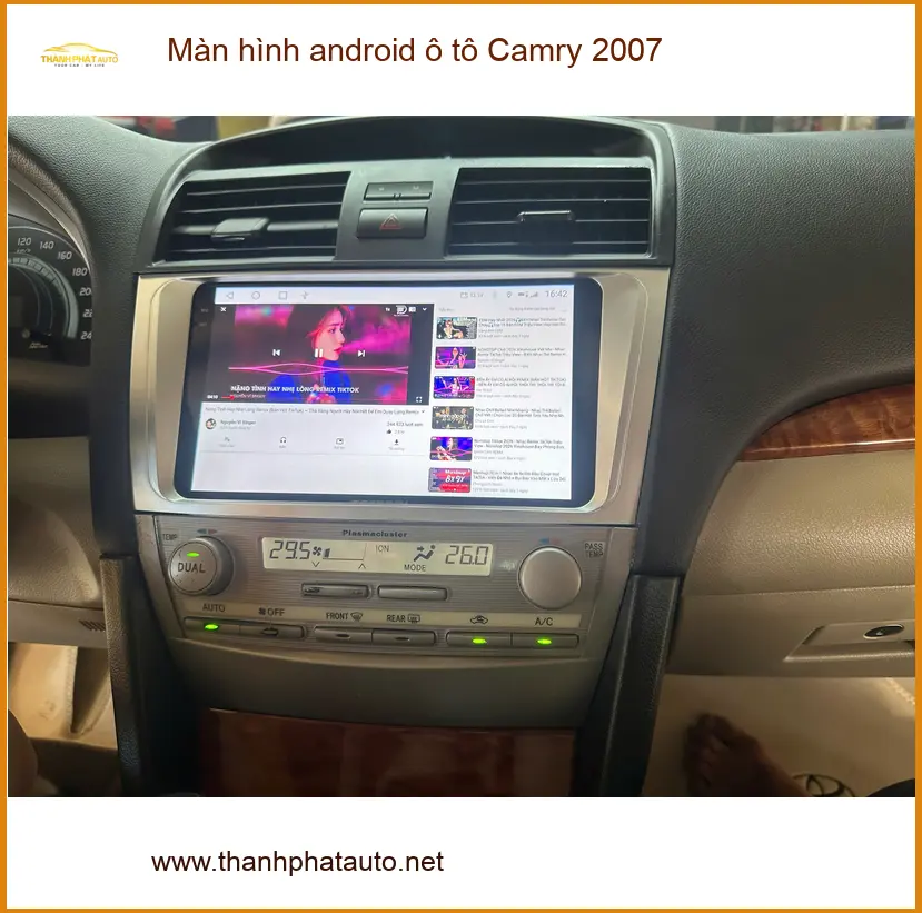 Anh Tấn nâng cấp màn hình Android cho Camry 2007 ở Quận 12 vì màn zin đã cũ