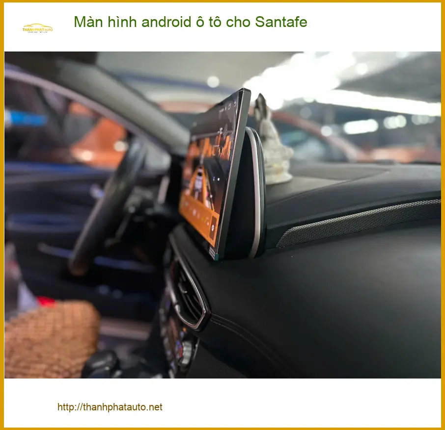 Anh Khôi lắp màn hình android Santafe tại Hóc Môn: Màn zin thiếu tính năng