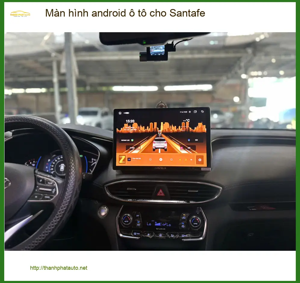 Anh Quang lắp màn hình Android ô tô cho Santafe tại Quận Tân Phú