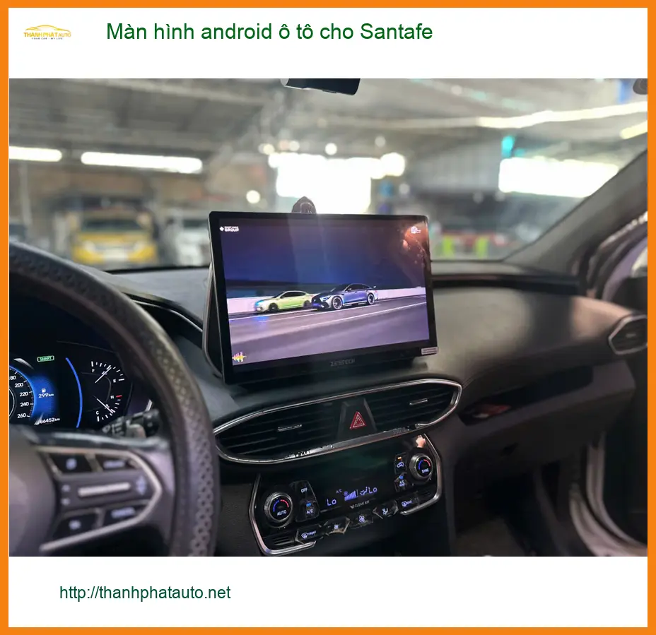 Anh Quang lắp màn hình Android ô tô cho Santafe tại Quận Tân Phú ảnh thực tế 2
