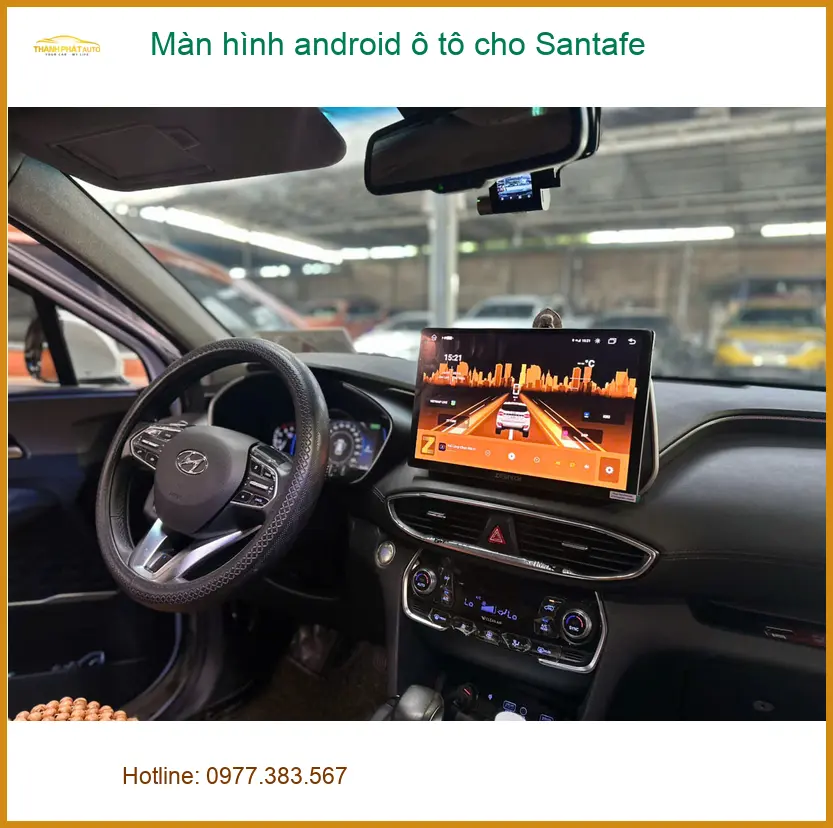 Anh Quang lắp màn hình Android ô tô cho Santafe tại Quận Tân Phú ảnh thực tế 3