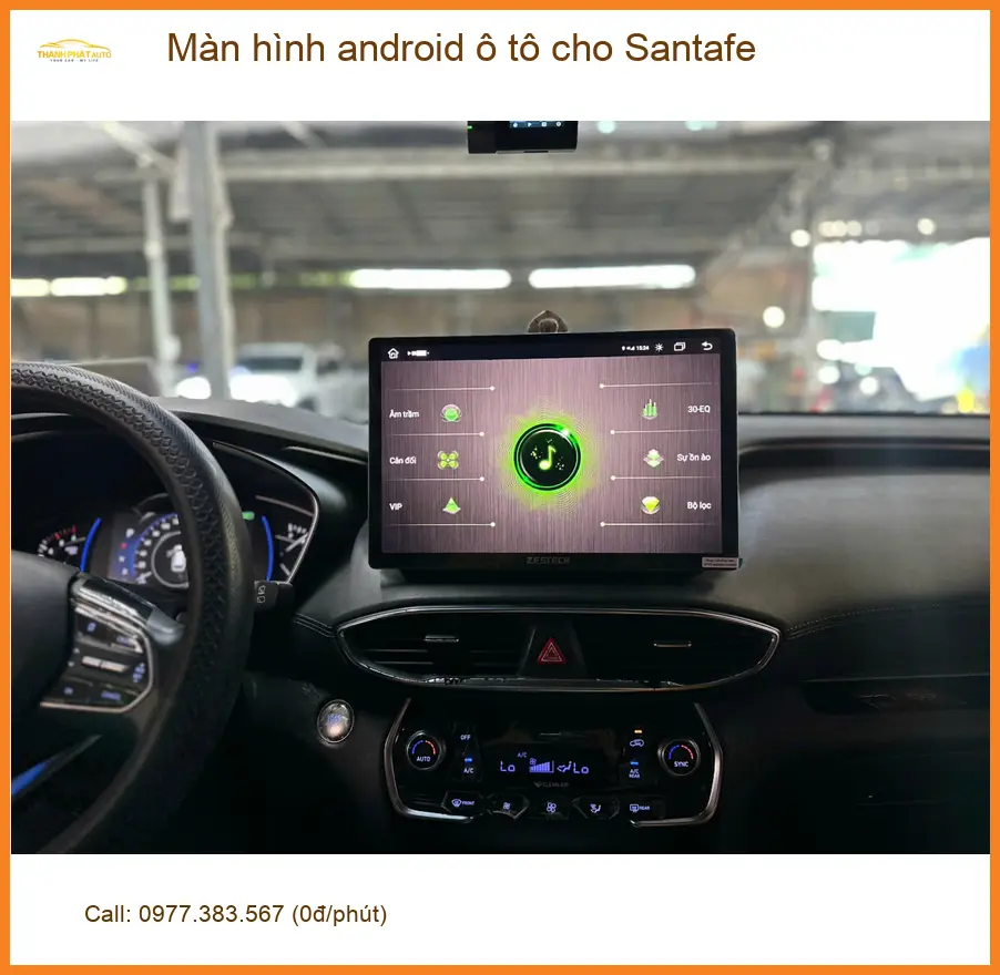 Anh Quang lắp màn hình Android ô tô cho Santafe tại Quận Tân Phú ảnh thực tế 4