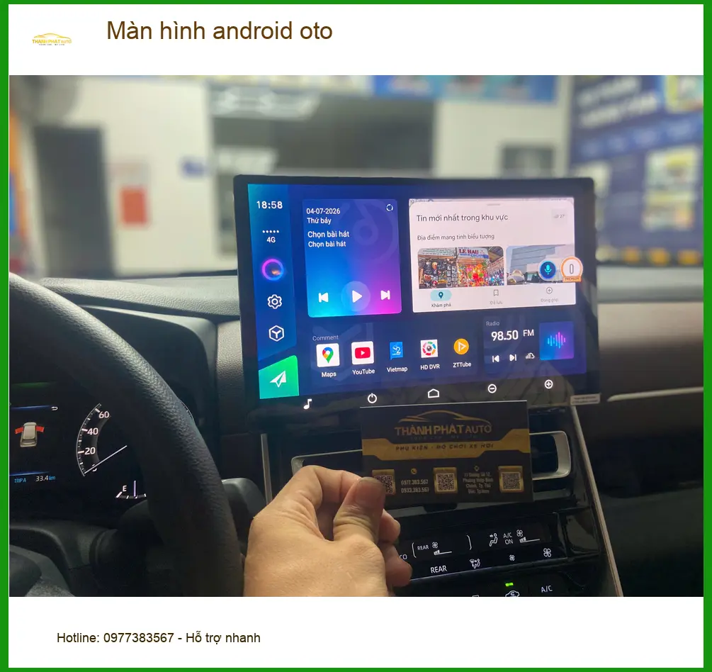Chị Thảo nâng cấp màn hình Android ô tô cho Honda CRV tại Quận 6 vì màn zin quá cũ kỹ ảnh thực tế 2
