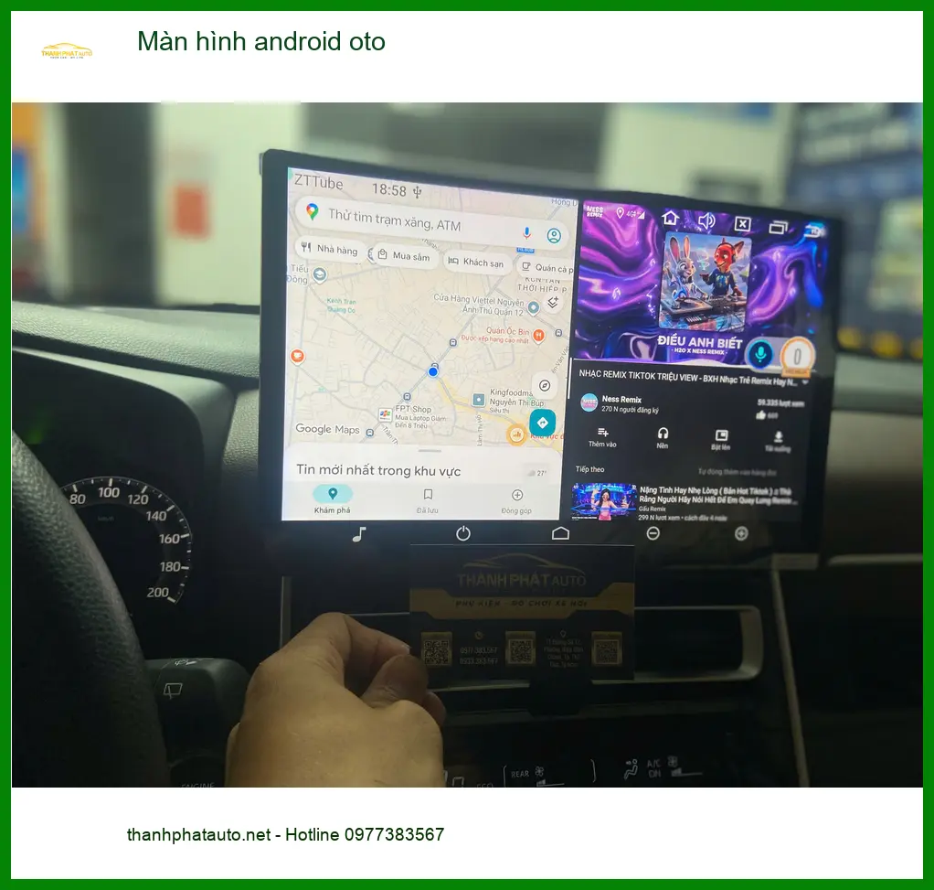 Chị Thảo nâng cấp màn hình Android ô tô cho Honda CRV tại Quận 6 vì màn zin quá cũ kỹ ảnh thực tế 5