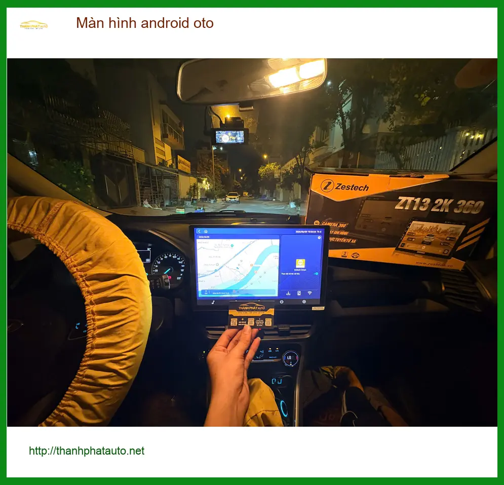 Anh Khang lắp màn hình Android ô tô Hyundai Accent tại Bình Chánh để tiện dẫn đường