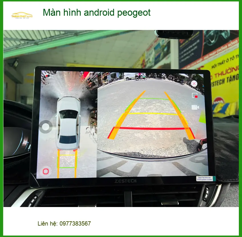 Anh Khang lắp màn hình Android Peugeot 3008 tại Phú Nhuận màn zin chậm ảnh thực tế 2