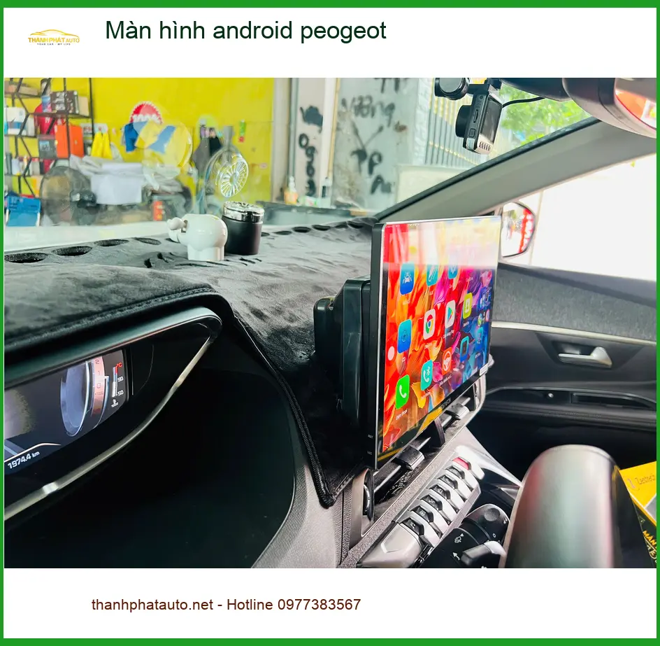 Anh Khang lắp màn hình Android Peugeot 3008 tại Phú Nhuận màn zin chậm ảnh thực tế 3