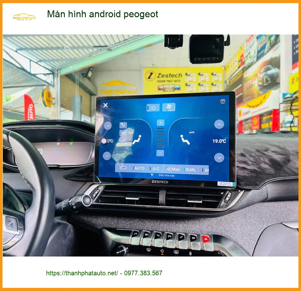 Anh Khang lắp màn hình Android Peugeot 3008 tại Phú Nhuận màn zin chậm ảnh thực tế 4