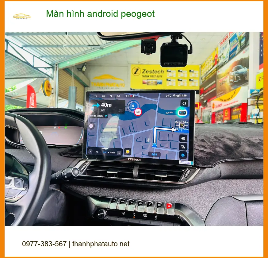 Chị Thảo lắp màn hình Android Peugeot tại Bình Chánh để tiện nghi hơn