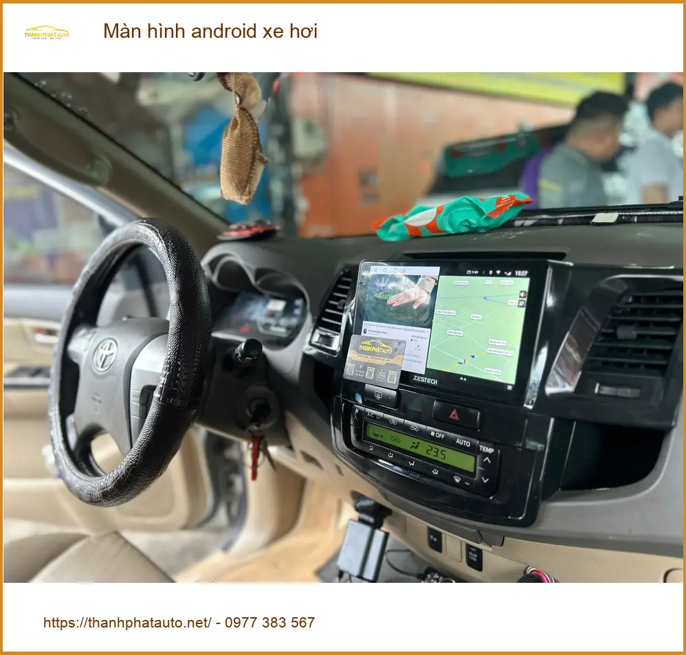 Cô Thúy lắp màn hình android xe hơi cho Toyota Camry tại Quận 6 ảnh thực tế 2