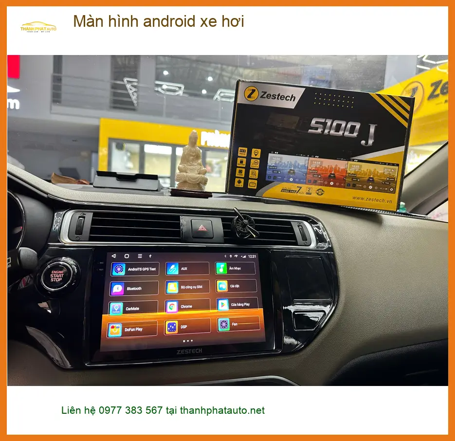 Anh Kiên lắp màn hình Android xe Hyundai Accent tại Quận 7, tiện giải trí