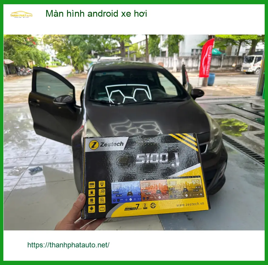 Anh Đức Trung lắp màn hình Android cho Kia Seltos tại Quận Gò Vấp vì màn zin đã lỗi thời ảnh thực tế 3