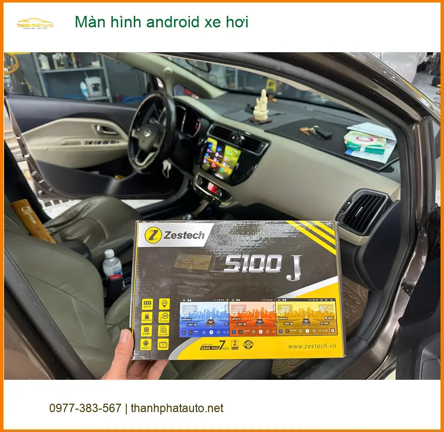Anh Đức Trung lắp màn hình Android cho Kia Seltos tại Quận Gò Vấp vì màn zin đã lỗi thời ảnh thực tế 4