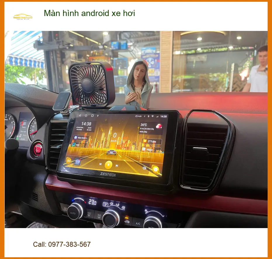 Anh Sơn lắp màn hình Android ô tô Mazda 3 tại Thủ Đức, tiện đường dài ảnh thực tế 2