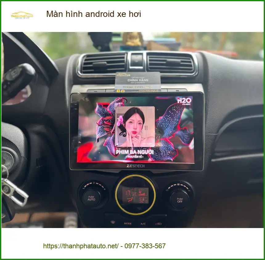 Chị Thảo lắp màn hình android xe hơi cho Honda CRV ở Quận 9 để tiện đi làm ảnh thực tế 2