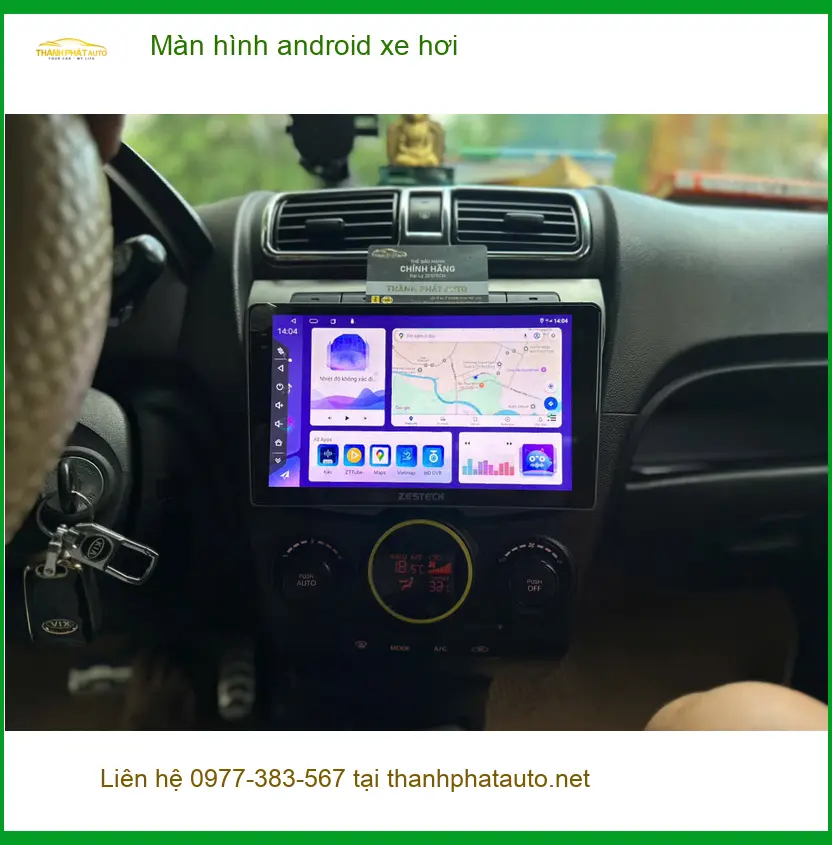 Chị Thảo lắp màn hình android xe hơi cho Honda CRV ở Quận 9 để tiện đi làm ảnh thực tế 3
