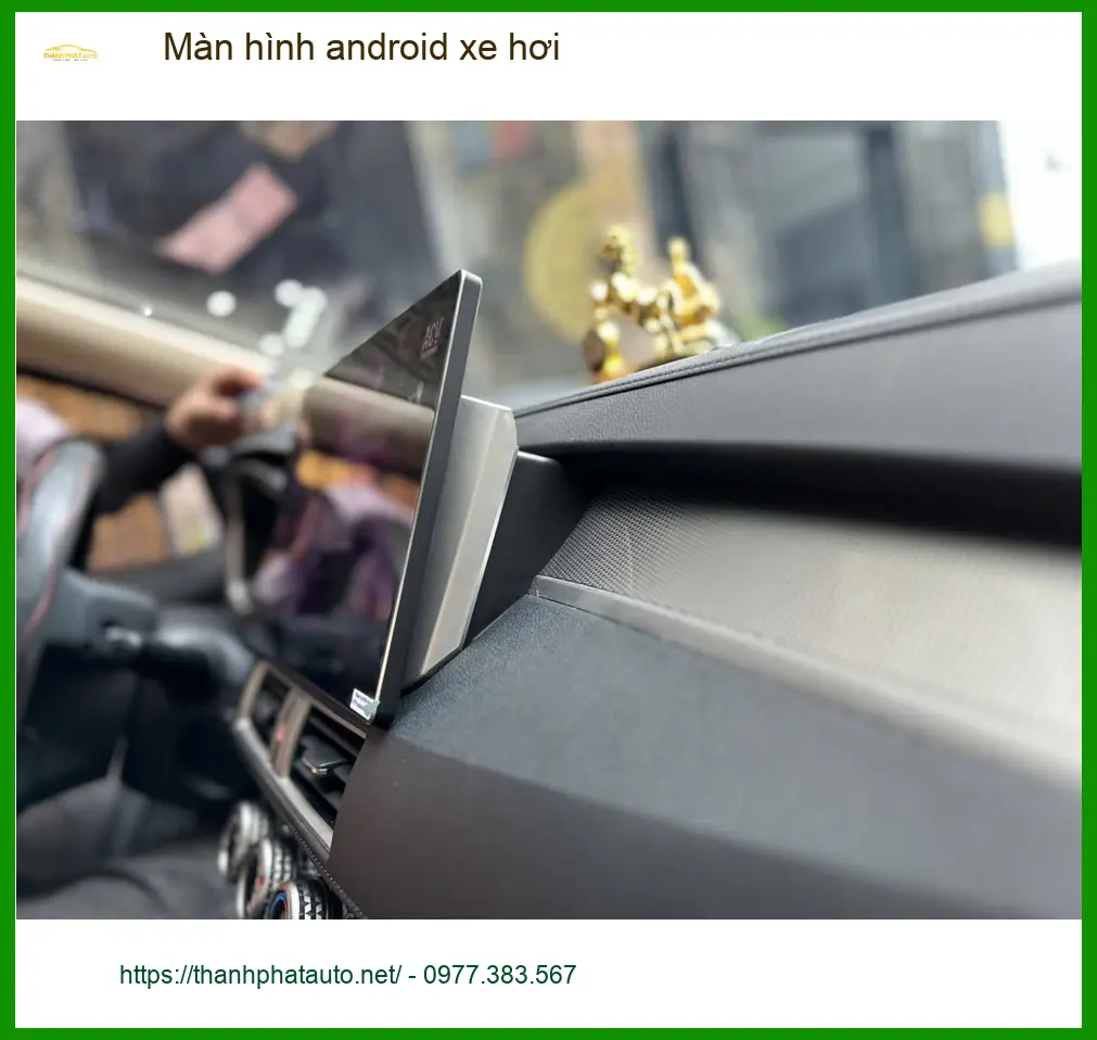 Anh Lâm lắp màn hình android xe hơi Hyundai Santa Fe tại Quận Tân Phú để giải trí ảnh thực tế 2