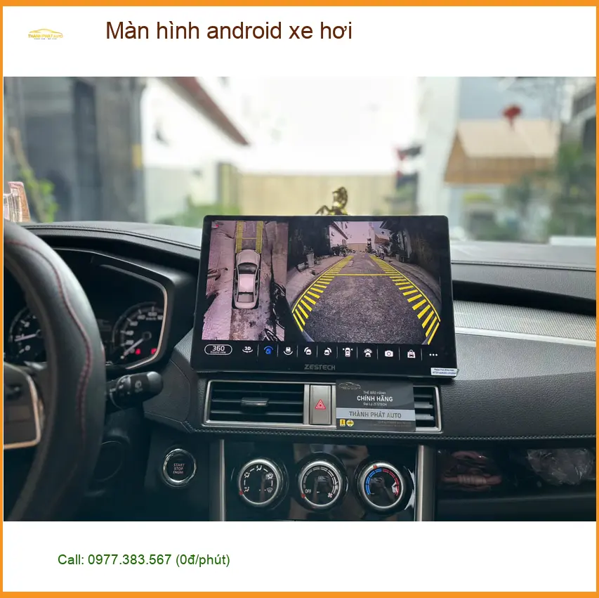 Anh Lâm lắp màn hình android xe hơi Hyundai Santa Fe tại Quận Tân Phú để giải trí ảnh thực tế 3