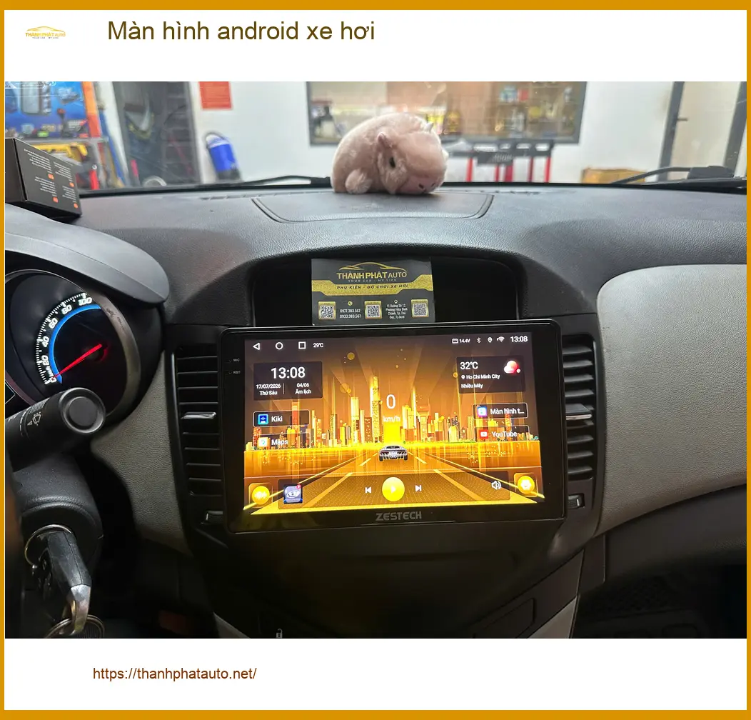 Chú Phát nâng cấp màn hình Android cho Hyundai Santa Fe tại Quận Bình Tân ảnh thực tế 3