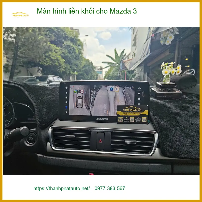 Anh Duy lắp màn hình liền khối cho Mazda 3 tại Quận Gò Vấp ảnh thực tế 4