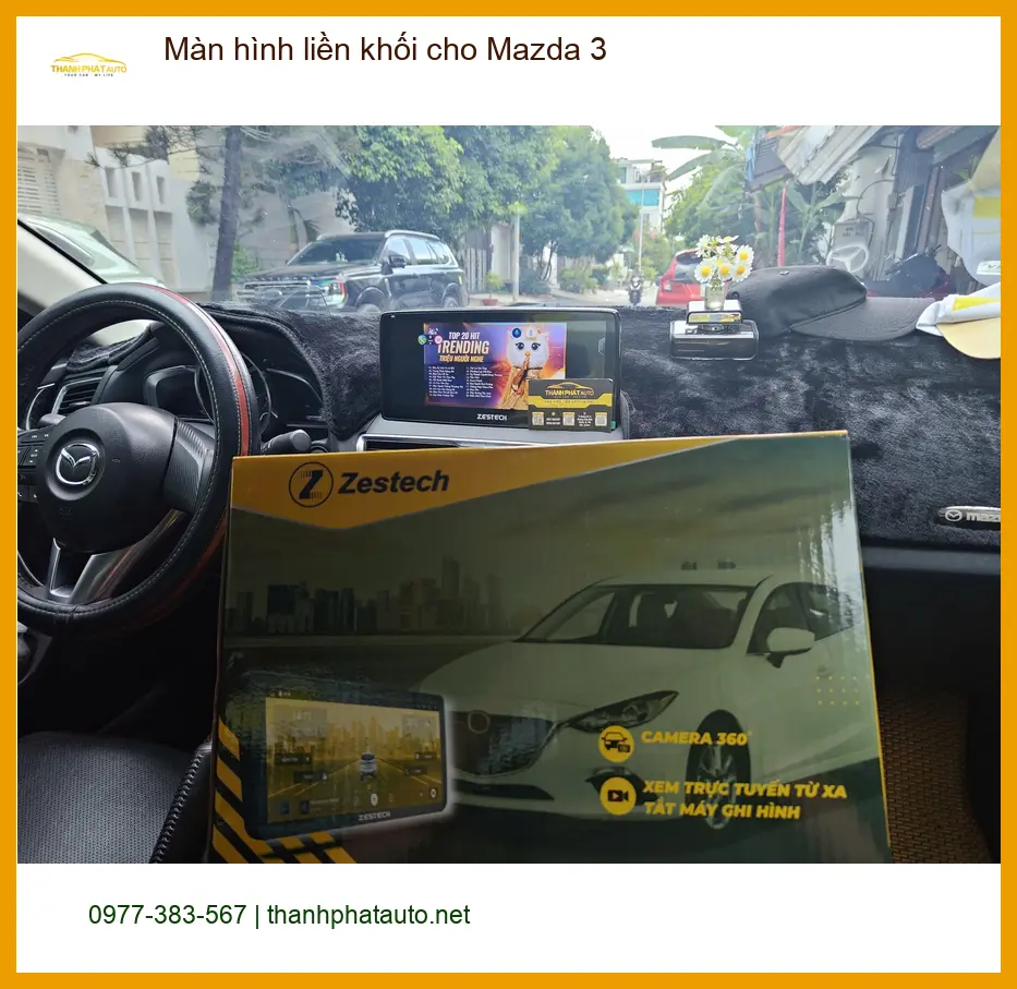 Anh Duy lắp màn hình liền khối cho Mazda 3 tại Quận Gò Vấp ảnh thực tế 5