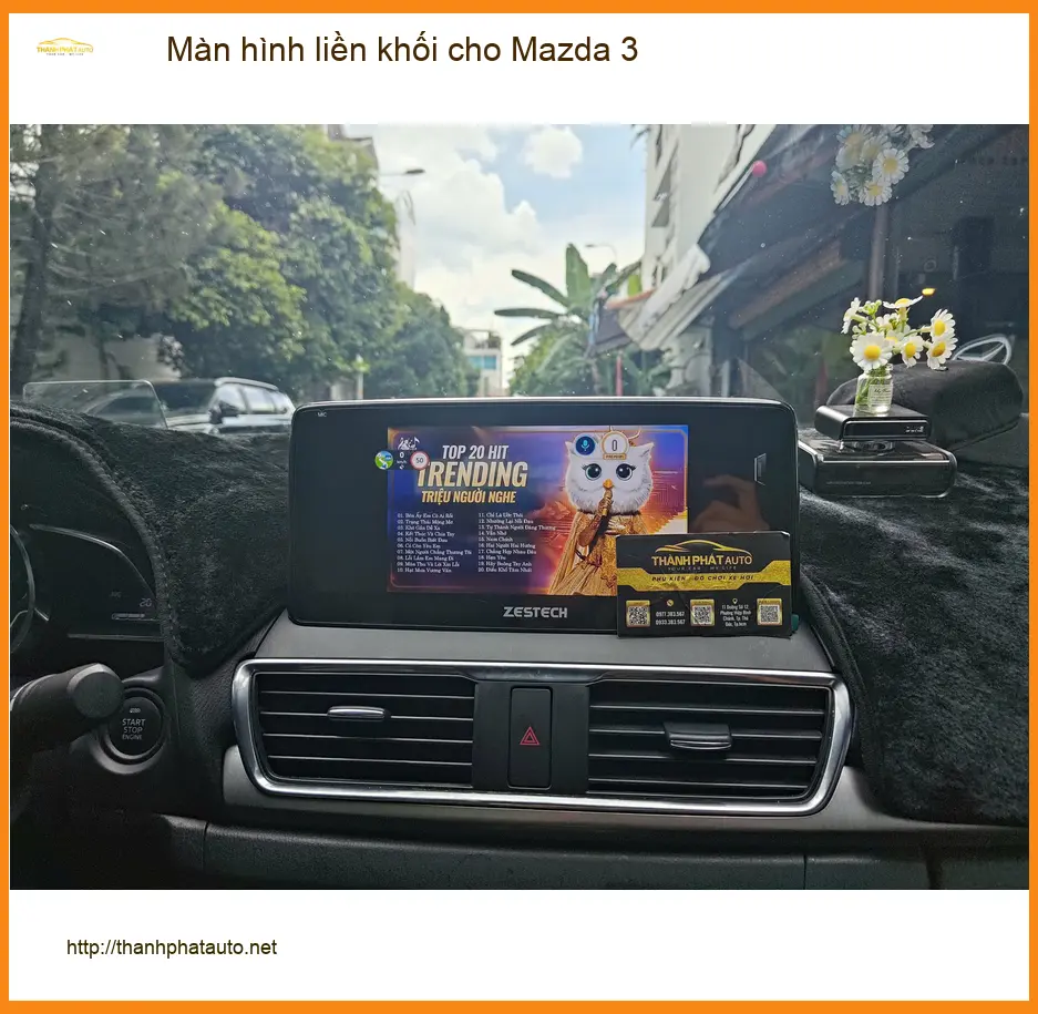 Chị Yến lắp màn hình liền khối Mazda 3 ở Quận 10 tìm địa chỉ uy tín ảnh thực tế 2
