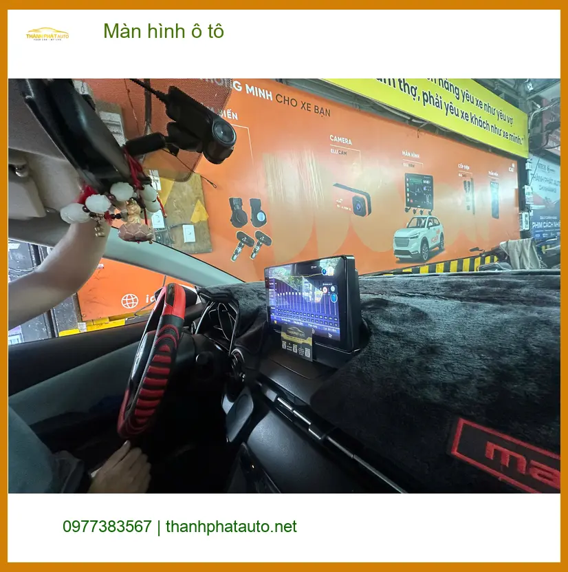 Anh Thiên lắp màn hình ô tô cho Hyundai Accent để nâng tầm giải trí tại Quận Tân Phú