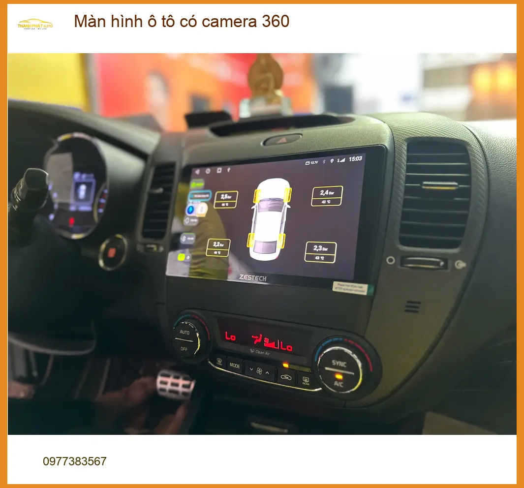 Anh Khải lắp màn hình ô tô có camera 360 cho Hyundai Creta ở Quận 10