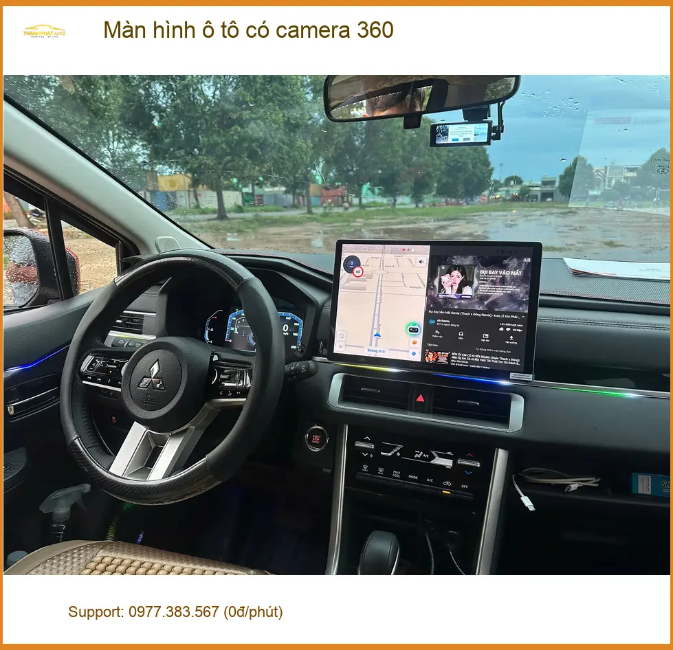 Anh Dũng lắp màn hình 360 cho Toyota Camry Quận Cần Giờ lái an toàn ảnh thực tế 3