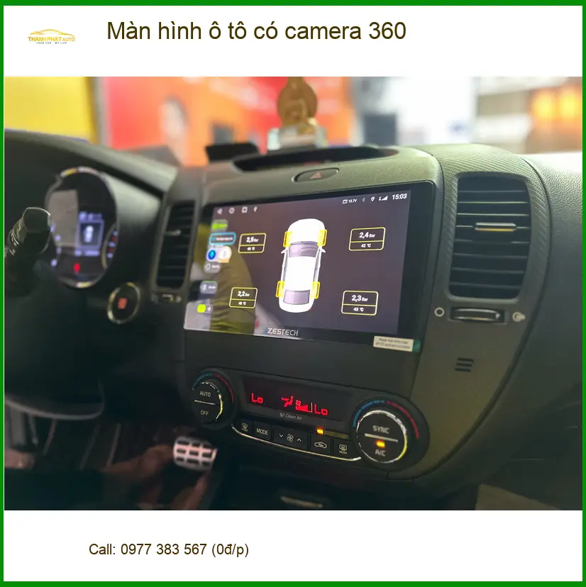 Chú Lâm lắp màn hình ô tô có camera 360 Mazda CX-5 ở Nhà Bè lái an toàn ảnh thực tế 2