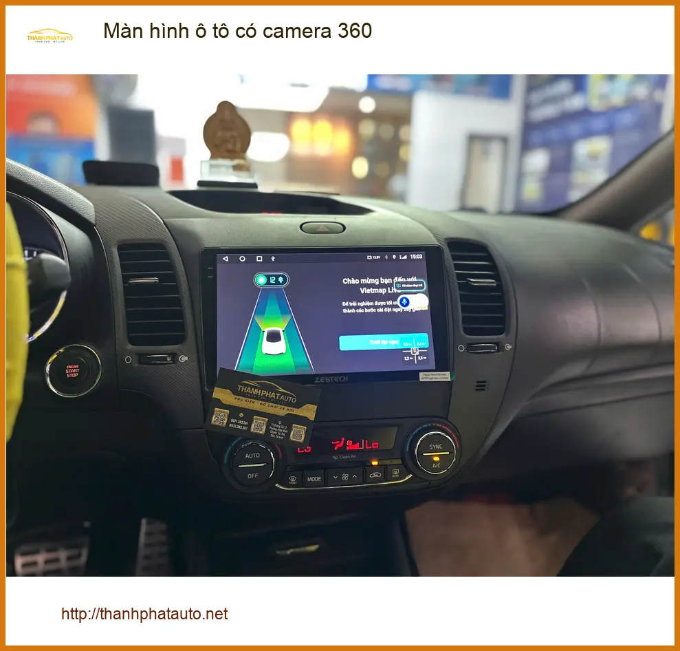 Chú Lâm lắp màn hình ô tô có camera 360 Mazda CX-5 ở Nhà Bè lái an toàn ảnh thực tế 4
